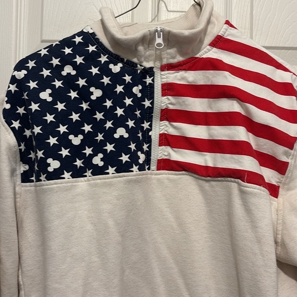 Walt Disney World Mickey Mouse Flag Sweater Men  1/4 Zip Park Exclusive - Picture 2 of 6